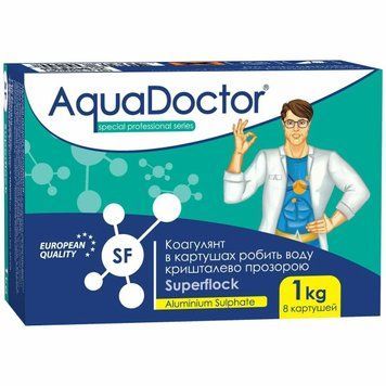 Флокулянт средство в катушках 8шт AquaDoctor Superflock(1кг)коробка 000025932 фото